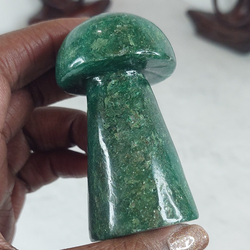 Green Aventurine Mushroom | Stone of Abundance | Crystal Healing